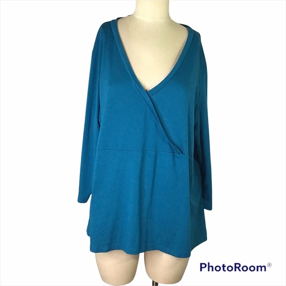 David Loren Blue Top, 3X , EUC - Picture 1 of 3